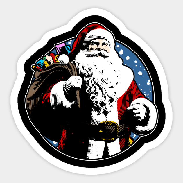 Santa / Mery Christmas Sticker by Night Day On Off